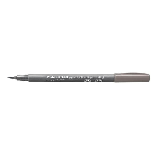 STAEDTLER 372 - Brush pen set - permanent - warm gray medium, warm gray light, cool gray medium, cool gray light, cool gray dark, intense black - far