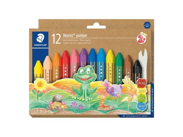 STAEDTLER Noris junior 224 - Fargeblyant - voks - assorterte farger (en pakke 12)