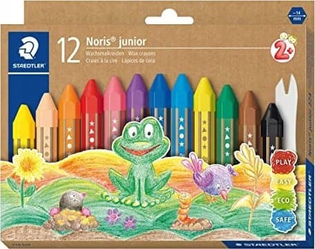 STAEDTLER Noris junior 224 - Fargeblyant - voks - assorterte farger (en pakke 12)