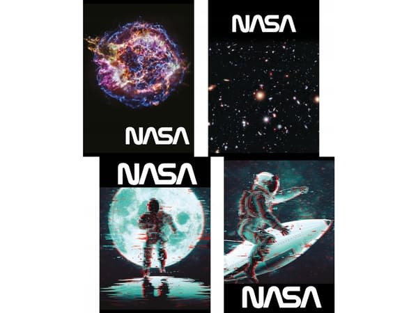 MAJEWSKI Zeszyt A5 32k line kaksinkertainen laminoitu SPACE ADVENTURE spot lakalla p15 mix hinta per 1 kpl / 1 kpl