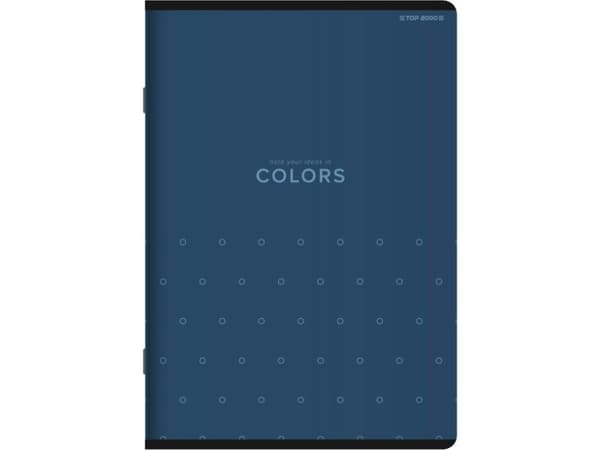 Top 2000 Colors Anteckningsbok A4/60k rutnätsblå