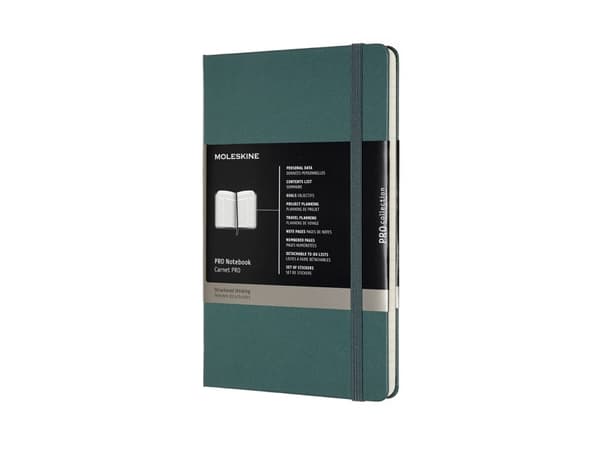 Moleskine Muistikirja MOLESKINE Professional L (13x21 cm), kovakantinen, metsänvihreä, 240 sivua, vihreä