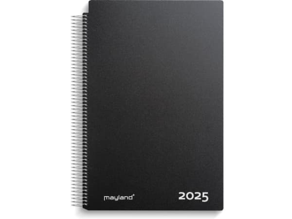 Kalender A4 svart 2025 21x29,7cm 1dag/sida 25 2200 00