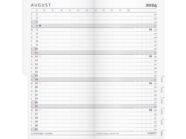 Index Planner Refill + tlf. register reg. 8,8x16,6cm 2024 0951 00