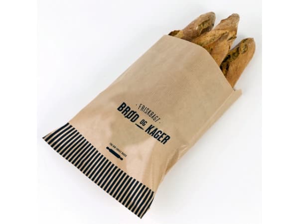 Bageripåse 1,5kg ribbad brun Färskt bröd och kakor 1000 st - (1000 st.)