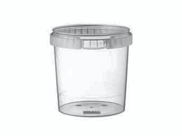 Plastbøtte + låg handy-lock PP Ø133x130mm 1180ml 180sæt/kar