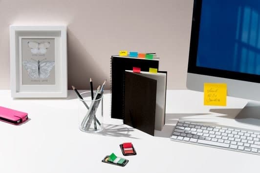 Indeksfaner, Post-it Index, medium, i dobbeltpakke, rød, pakke a 50 ark