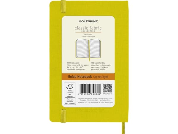 Moleskine Notes 9x24cm 192K linia TW żółty