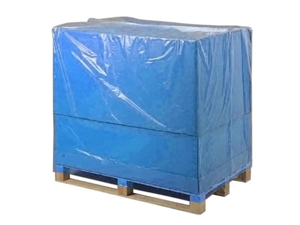 Plastikhætte LDPE blå til 1/1-palle 1300/1100x1700x0,035mm - (50 stk.)