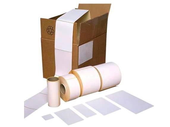 Termoetiket u/tryk hvid ECO 100x150mm 450stk/rul ø25mm m. perf. Hvid 1x1x1mm (450EA)
