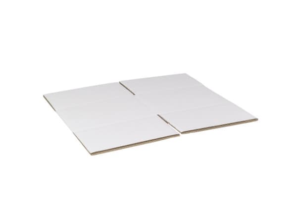 Bølgepapkasse kylmäketju Madkassen 385x385x230mm Hvid/brun 1x1x1mm (1)
