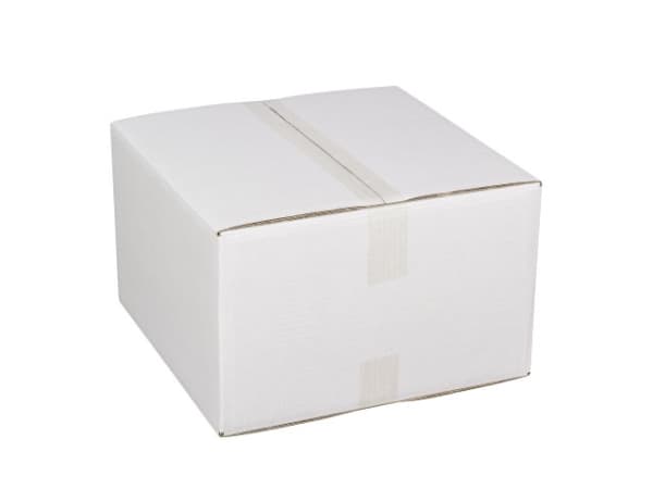 Bølgepapkasse kylmäketju Madkassen 385x385x230mm Hvid/brun 1x1x1mm (1)