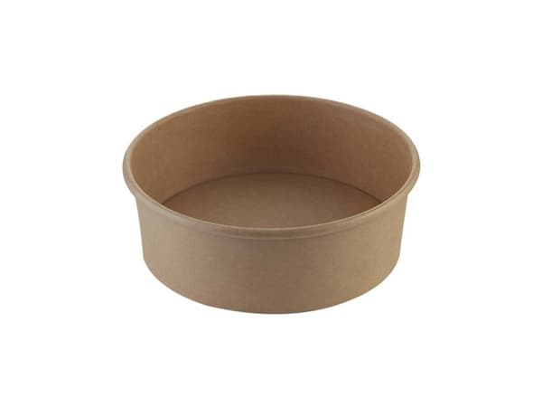 Salatbowle pap brun 1100ml Ø185x65mm 38 oz 50stk/pak