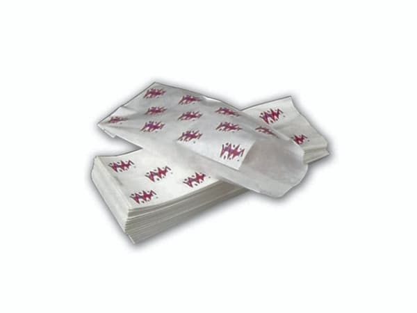 Fransk korvpåse 7/3x18cm Food Line tryck vit 1000st/förpackning Vit 1x1x1mm (1000EA)