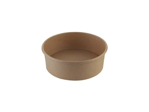 Salladsskål kartong brun Ø150x50mm 500ml 20 oz 50st/förpackning Brun 1x1x1mm (50EA)