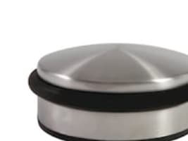 Alba DOORSTOP N, Svart, Silver, Elastomer, Stål, Golvmonterad, 1 styck, 90 mm, 90 mm