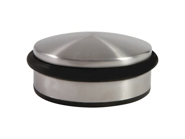 Alba DOORSTOP N, Sort, Sølv, Elastomer, Stål, Gulvmontert, 1 stykker, 90 mm, 90 mm