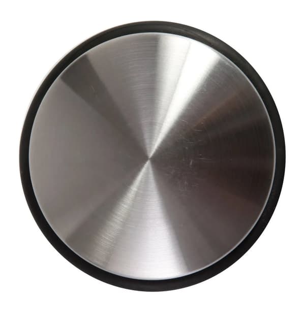 Alba DOORSTOP N, Sort, Sølv, Elastomer, Stål, Gulvmontert, 1 stykker, 90 mm, 90 mm