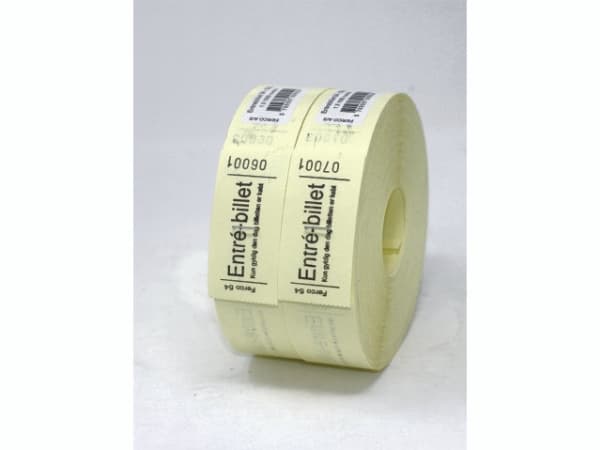 Inträdesbiljett gul nr.54 30x63mm 1000st Gul 1x1x1mm (1000EA)