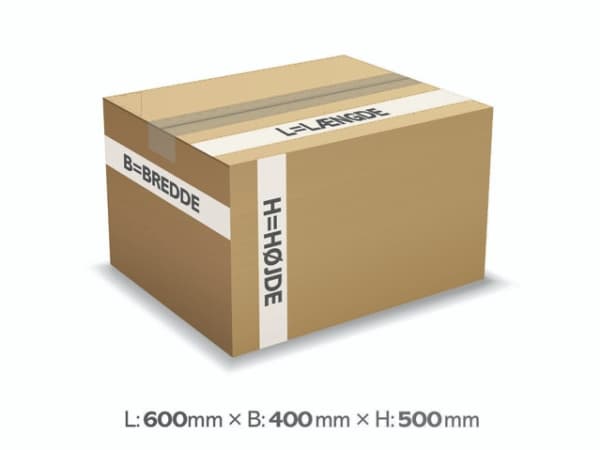 Bølgepapkasse Master'In 600x400x500mm 120l - 7mm Brun 1x1x1mm (1)