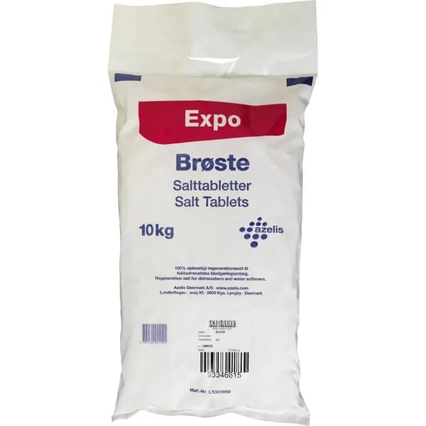 Suolatabletit astianpesukoneisiin 10kg Valkoinen