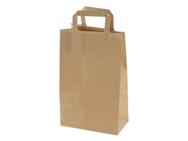 Papirsbærepose brun 11,5L 70g 220/125x350mm 250stk/pak