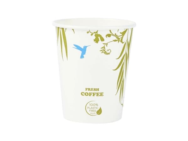 Kaffemuggar 8 oz plastfria miljökoppar med enkel vägg 1000 st/burk - (1000 st)
