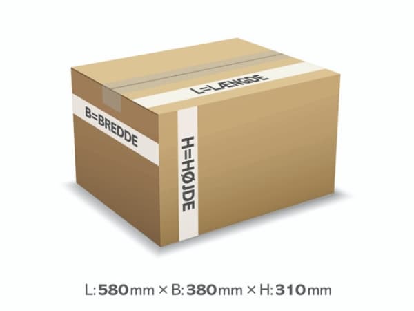 Bølgepapkasse Master'In 580x380x310mm 7mm - (15 stk.)