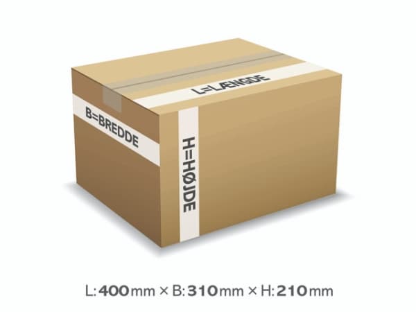 Bølgepapkasse Master'In 400x310x210mm 210 - 26L - 3mm - (25 stk.)