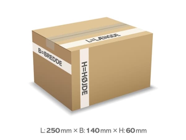 Bølgepapkasse Master'In 250x140x60mm Fefco 0203 - 2L - 3mm Brun 1x1x1mm (1)
