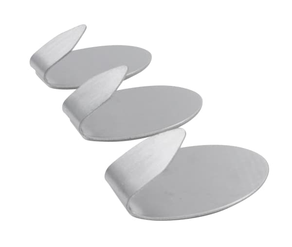 Home>it® selvklæbende krog 37 mm. børstet stål 3 stk.