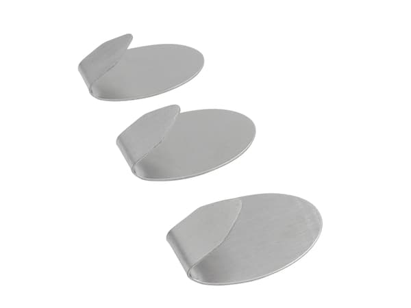 Home>it® selvklæbende krog 37 mm. børstet stål 3 stk.