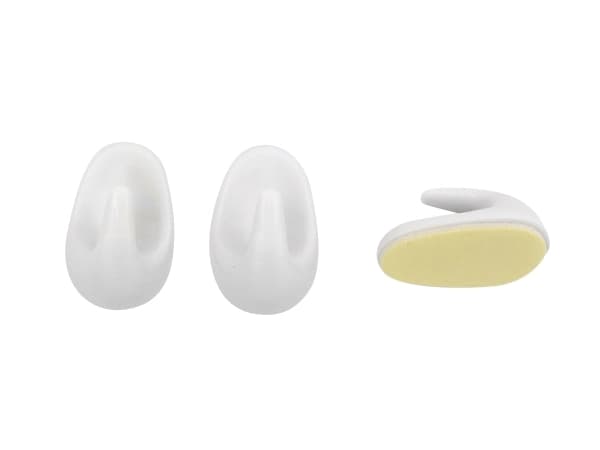 HOME It® selvklæbende krog i plast, 27×17 mm, 8 stk.