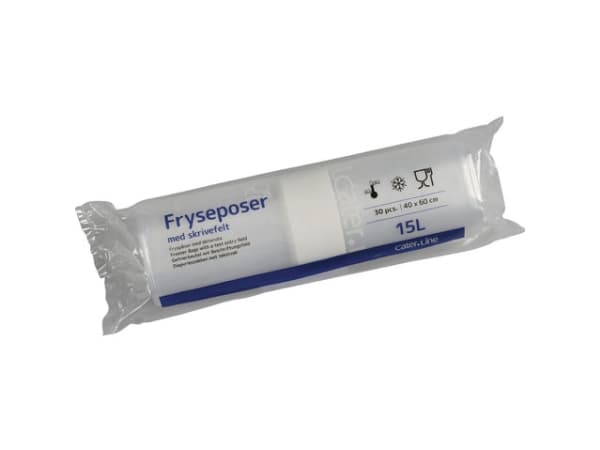 Fryseposer 15l 40x60cm m/skrivefelt 30ps/rl - (25 stk.)
