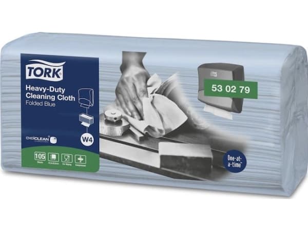 TORK rengöringsservetter för alla ändamål, 415 x 355 mm, blå 1-lagers, non-woven servetter, perforerade, extra starka, - 1 st (530279)