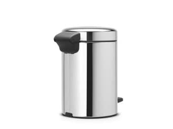 Brabantia GG172 Newicon pedalbøtte med plastbøtte, 3 L - skinnende stål
