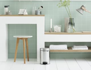 Brabantia GG172 Newicon pedalbøtte med plastbøtte, 3 L - skinnende stål