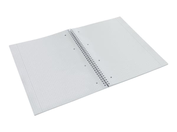 Esselte Colour'Breeze - Notisbok - spiralbundet - A4 - 80 ark / 160 sider - rutet - 4 hull - grønn - polypropylendekket kartong