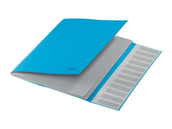 Leitz Recycle - Klassifikasjonsmappe - 12 deler - for A4 (210 x 297 mm) - med fliker - blå