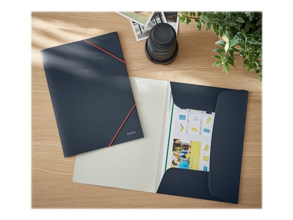 Leitz Cosy - 3-fliksmappe - for A4 (210 x 297 mm) - kapasitet: 150 ark - fløyelsgrå