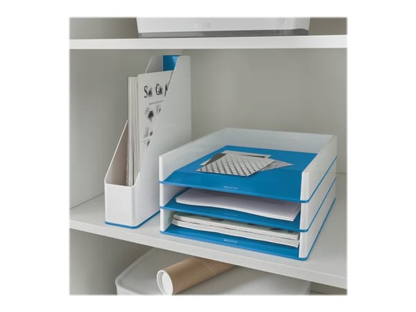 Leitz WOW Dual Colour - Brevbakke - for ANSI A (Letter) (216 x 279 mm), A4 (210 x 297 mm), C4 (229 x 324 mm), Folio (216 x 330 mm) - blå metallic