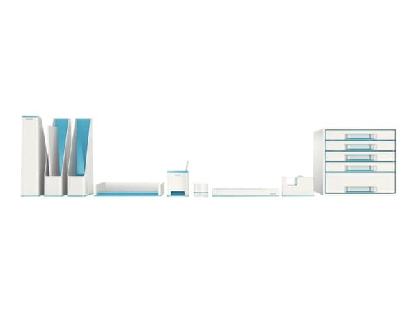 Leitz WOW Dual Colour - Brevbakke - for ANSI A (Letter) (216 x 279 mm), A4 (210 x 297 mm), C4 (229 x 324 mm), Folio (216 x 330 mm) - blå metallic