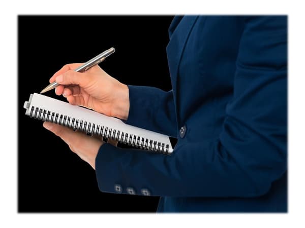 Leitz Office - Anteckningsblock - trådbunden - A5 - 90 ark / 180 sidor - fyrkantig - blå - kartong, polypropylen (PP)
