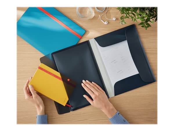 Leitz Cosy Mobile - 3-flikhållare - för A4 (210 x 297 mm) - kapacitet: 150 ark - sammetsgrå