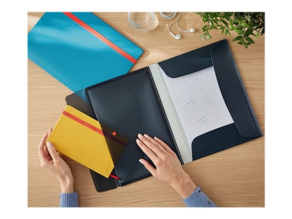 Leitz Cosy Mobile - 3-flikhållare - för A4 (210 x 297 mm) - kapacitet: 150 ark - sammetsgrå