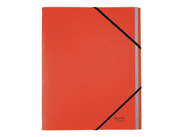 Leitz Recycle - Klassifikasjonsmappe - 12 deler - for A4 (210 x 297 mm) - med fliker - rød