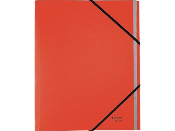 Leitz Recycle - Klassifikasjonsmappe - 12 deler - for A4 (210 x 297 mm) - med fliker - rød