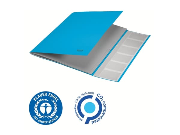 Leitz Recycle - Klassifikationsmapp - 6 utrymmen - för A4 (210 x 297 mm) - tabbad - blå