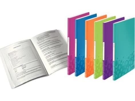 Leitz WOW - Visningsbok - 40 utrymmen - för A4 (210 x 297 mm) - kapacitet: 80 ark - rosa metallic