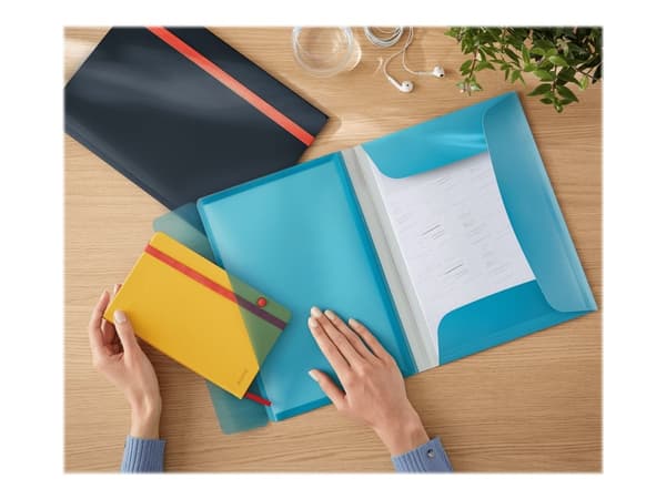 Leitz Cosy Mobile - 3-fliksmappe - for A4 (210 x 297 mm) - kapasitet: 150 ark - rolig blått